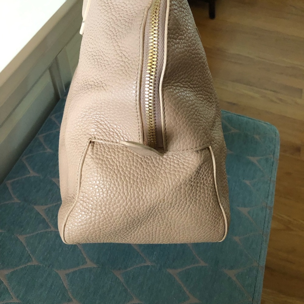 Authentic Burberry Pebbled Leather Blush Satchel w/Crossbody Strap - Picture 4 of 8